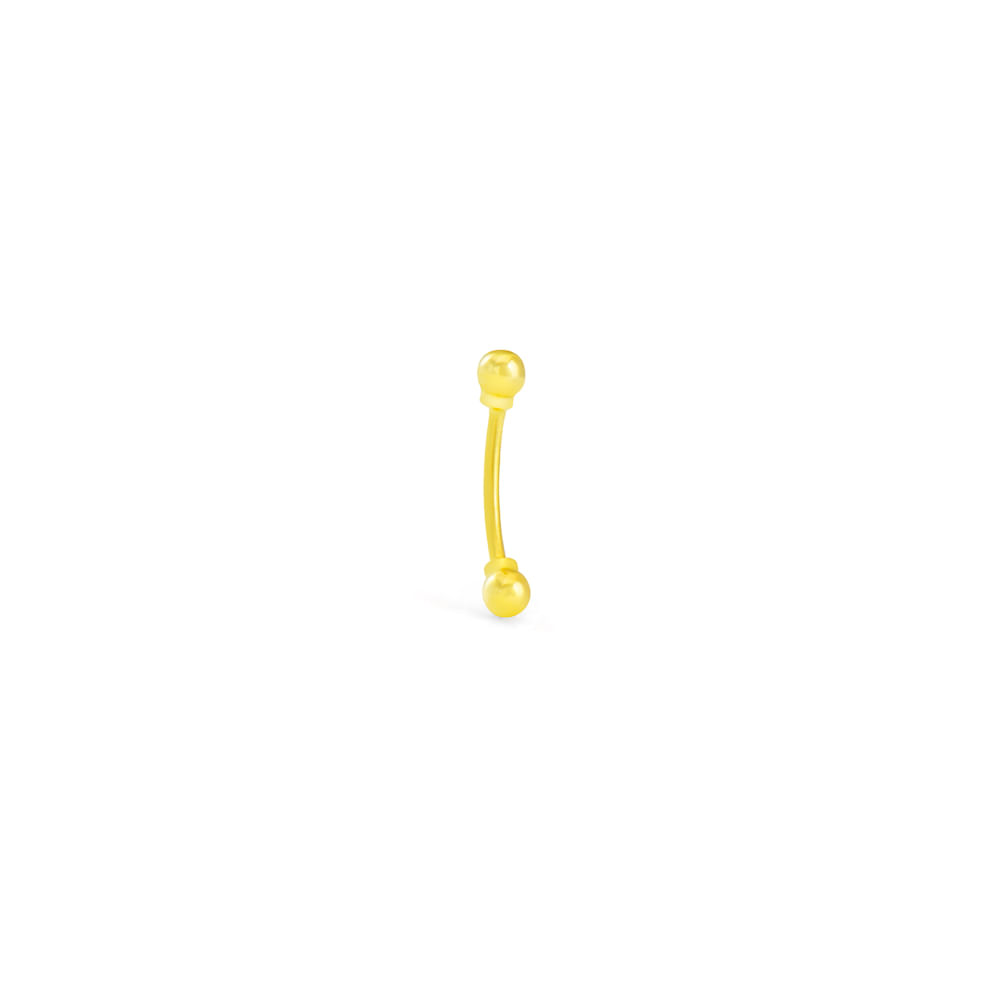 Piercing de Ouro Branco 18k Supercílio/Sobrancelha com Bolinha ac07003 -  Joiasgold Mobile