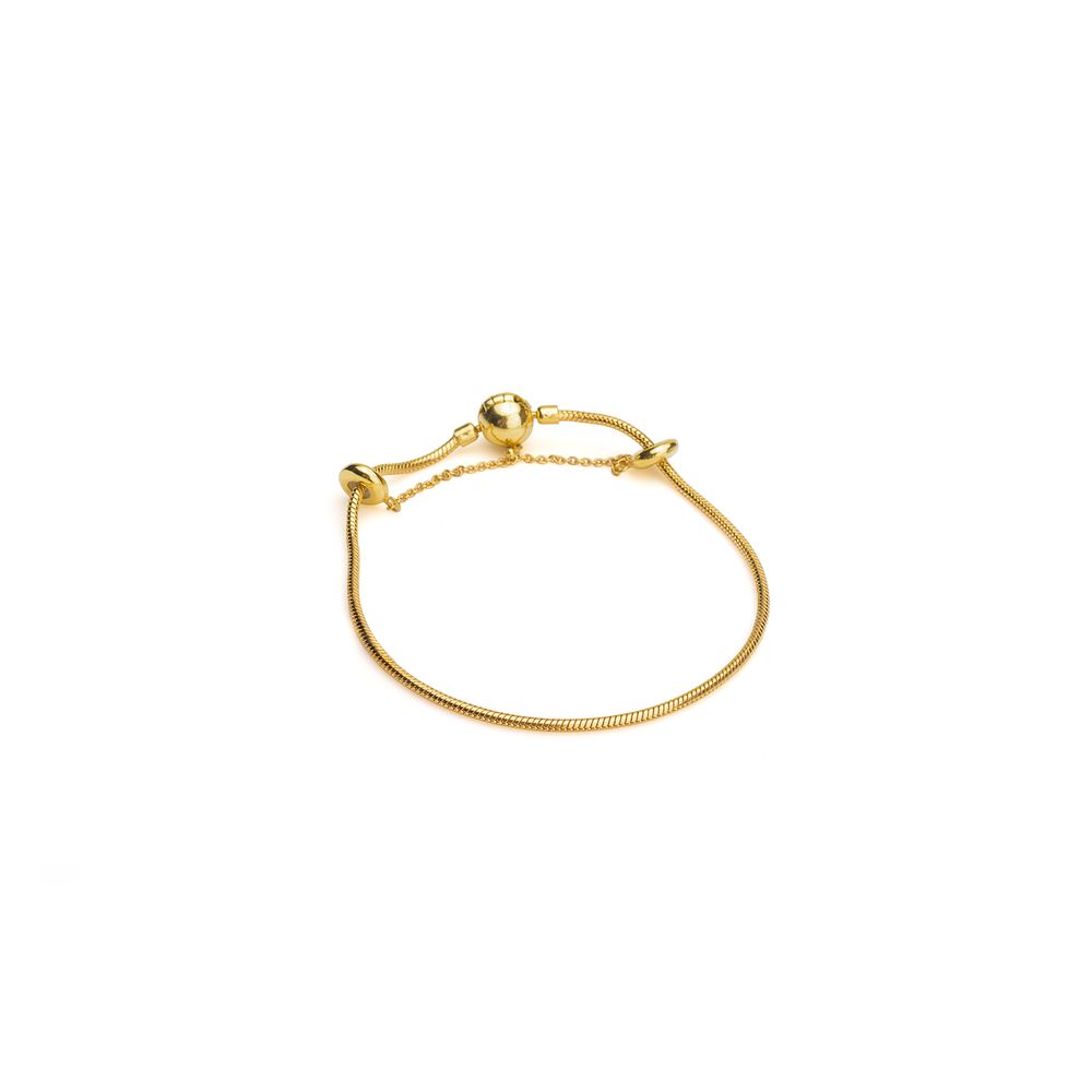 Pulseira em Ouro 18k Rabo de Rato com 19cm pu04117