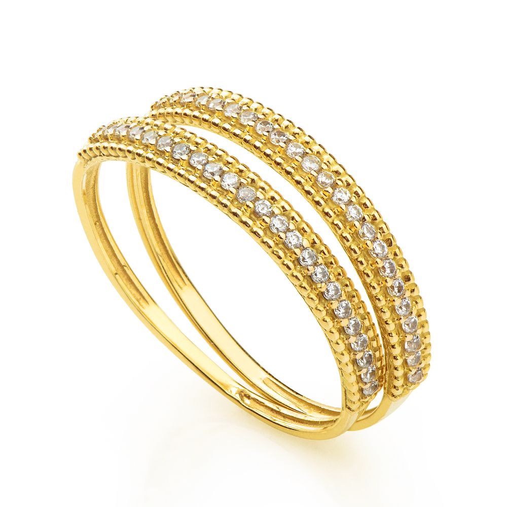 Anel em Ouro 18k Par de Aparador com Zirc u00f4nia an34478 joiasgold Aparador Madeira Laca Branca ~ Anel em Ouro 18k Par de Aparador com Zirc u00f4nia an34478 joiasgold