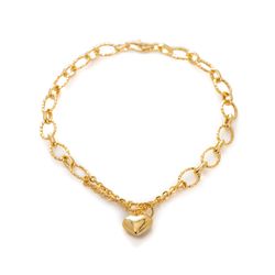 Pulseira-de-Ouro-18k-Elos-e-pingente-de-Coracao-com-20cm-pu05270-Joias-Gold