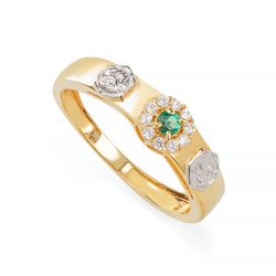 Anel-de-Formatura-em-Ouro-18k-Nutricao-com-Zirconia-Verde-an36298-Joias-Gold