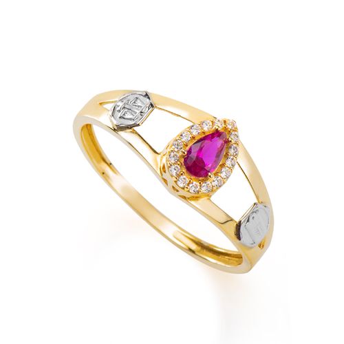 Anel-de-Formatura-em-Ouro-18k-Direito-com-Zirconia-Vermelha-an35912--Joias-Gold