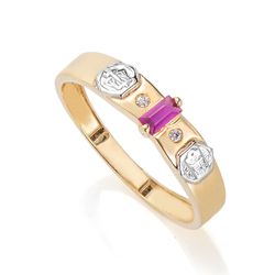 Anel-de-Formatura-em-Ouro-18k-Direito-com-Zirconia-Vermelha-an35899--Joias-Gold