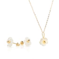 Conjunto-de-Ouro-18k-Brinco-Gargantilha-e-Pingente-Flor-cj00225-joiasgold