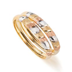 Anel-em-Ouro-Tricolor-18k-Par-de-Aparador-Faixas-Diamantado-an36624-Joias-Gold