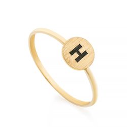 Anel-de-Ouro-18k-Letra-H-Fosco-com-Rodio-Negro-an36897-JOIASGOLD
