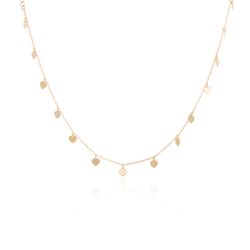 Gargantilha-de-Ouro-18k-Coracoes-Lisos-Portuguesa-40cm-ga05398-JOIASGOLD