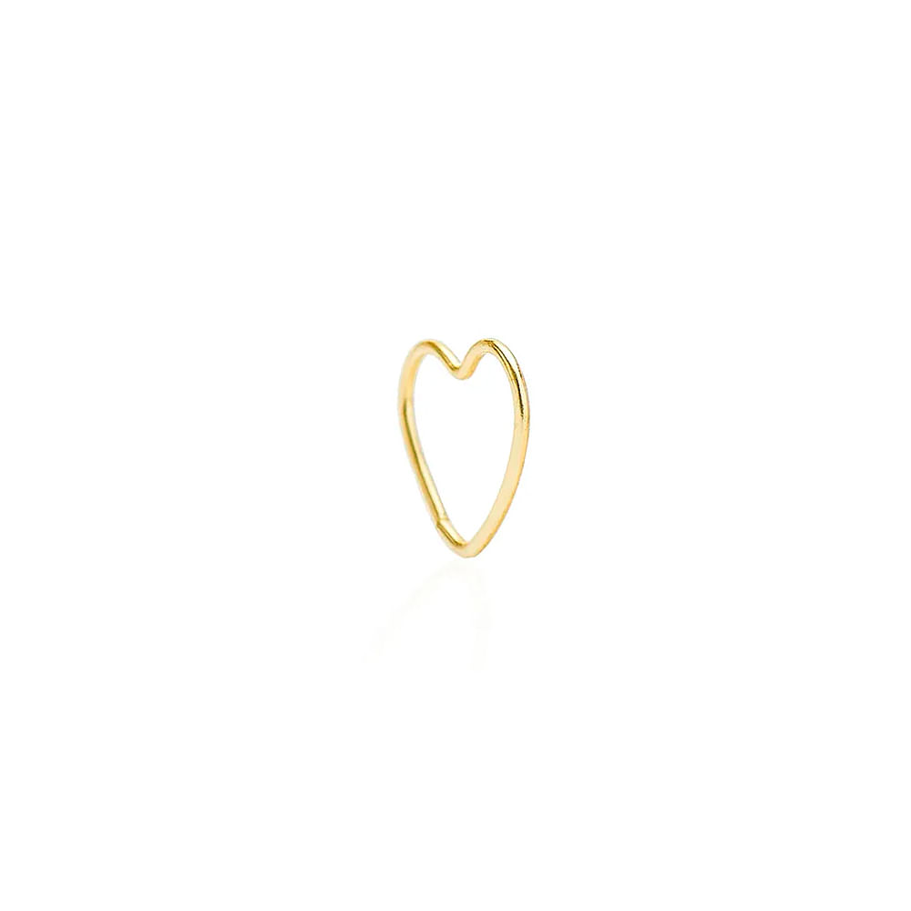 PIER003 - Piercing Ouro 18K Orelha Coração – Gold Alianças