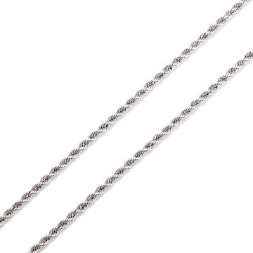 Corrente de Ouro Branco Dezoio Kilates Cordão com 45cm Joiasgold