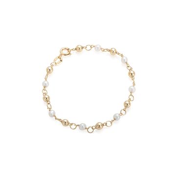 Pulseira-de-Ouro-18k-Perolas-e-Bolinhas-de-3mm-com-13cm-pu06061