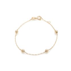 Pulseira-de-Ouro-18k-Infantil-Bolas-3mm-cartier-com-13cm-pu06091-joiasgold