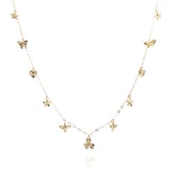 Gargantilha de Ouro Dezoito Kilates Estrela/Borboleta/Coração/Flor/Divino Joiasgold