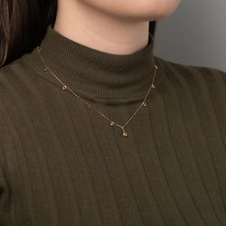 Gargantilha-de-Ouro-18k-Zirconias-Coloridas-com-45cm-ga06351-joiasgold