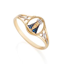 Anel-de-Ouro-18k-N.-Sra.-Aparecida-com-Zirconia-an38310-joiasgold