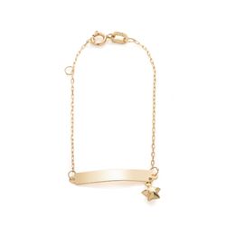 Pulseira-de-Ouro-18k-Infantil-Placa-Estrela-com-13cm-pu06099-joiasgold