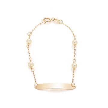 Pulseira-de-Ouro-18k-Placa-com-Perolas-3mm-com-13cm-pu06103-joiasgold