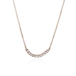 Gargantilha de Ouro Dezoito Kilates Palito de Topázio Branco 45cm Joiasgold