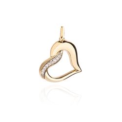 Pingente-de-Ouro-dezoito-kilates-Coracao-com-Diamantes-Joiasgold