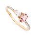 Anel de Ouro Dezoito kilates Turmalina e Quartzo Rosa Joiasgold