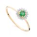 Anel de Ouro Dezoito Kilates Esmeralda com Diamantes Joiasgold