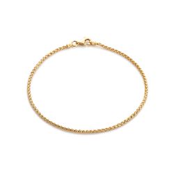 Pulseira de Ouro Joiasgold Palmeira 1,35mm com 16cm Joiasgold
