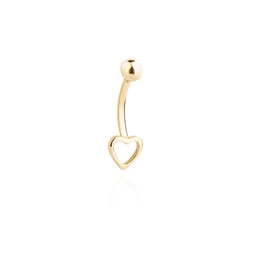 Piercing de umbigo em ouro branco – Use Ouro