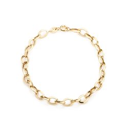 Pulseira de Ouro Dezoito Kilates Oval 4,0mm 16cm Joiasgold