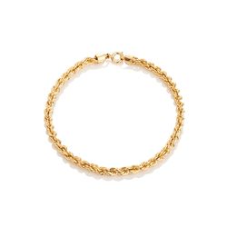 Pulseira de Ouro Dezoito Kilates Cordão 3,4mm com 19cm Joiasgold