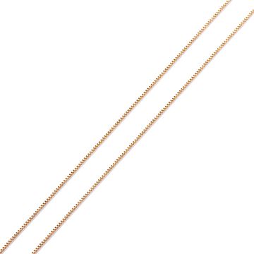 Corrente de Ouro Rosê Dezoito Kilates Veneziana 0,7mm com 60cm Joiasgold