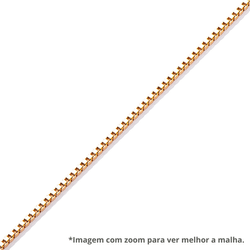 Corrente de Ouro Rosê Dezoito Kilates Veneziana 0,7mm com 60cm Ampliada Joiasgold