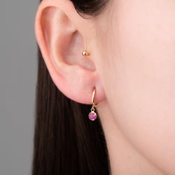 brinco-ouro-dezoito-kilates-argola-fio-quadrado-zirconia-vermelha-joiasgold