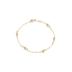 pulseira-ouro-dezoito-kilates-bolinhas-infantil-15cm-joiasgold