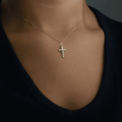 crucifixo jesus cristo ouro branco modelo joiasgold