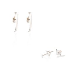 conjunto-brincos-ouro-branco-dezoito-kilates-ear-hook-palito-liso-joiasgold