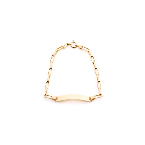 pulseira-ouro-dezoito-kilates-infantil-placa-lisa-cartier-13cm-joiasgold