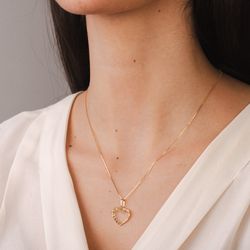 pingente-ouro-dezoito-kilates-coracao-liso-trabalhado-zirconia-modelo-joiasgold
