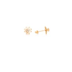 brinco-ouro-dezoito-kilates-flor-zirconia-joiasgold