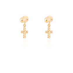 brinco-ouro-dezoito-kilates-meia-bola-cruz-diamantada-pendurada-joiasgold