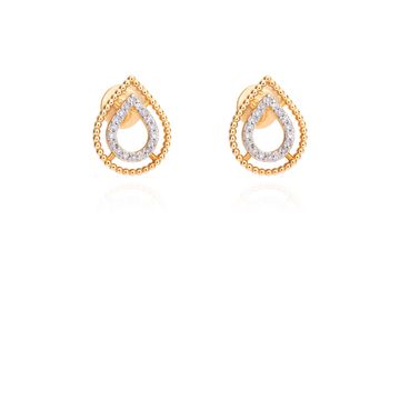brinco-ouro-dezoito-kilates-gota-dupla-bolinhas-diamantes-joiasgold