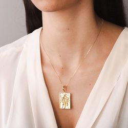 pingente-ouro-dezoito-kilates-placa-retangular-cristo-oracao-maria-verso-modelo-joiasgold