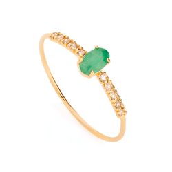 anel-ouro-dezoito-kilates-solitario-esmeralda-moissanites-aro-joiasgold