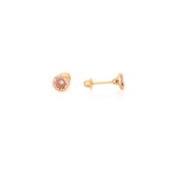brinco-ouro-dezoito-kilates-solitario-zirconia-rosa-joiasgold