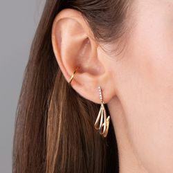 brinco-ouro-bicolor-dezoito-kilates-palito-diamantes-fios-pendurados-joiasgold