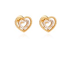 brinco-ouro-dezoito-kilates-coracao-duplo-bolinhas-diamantes-joiasgold