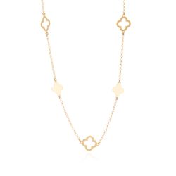 gargantilha-ouro-dezoito-kilates-trevos-lisos-vazados-45cm-joiasgold