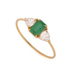 anel-ouro-dezoito-kilates-baguete-esmeralda-moissanite-joiasgold